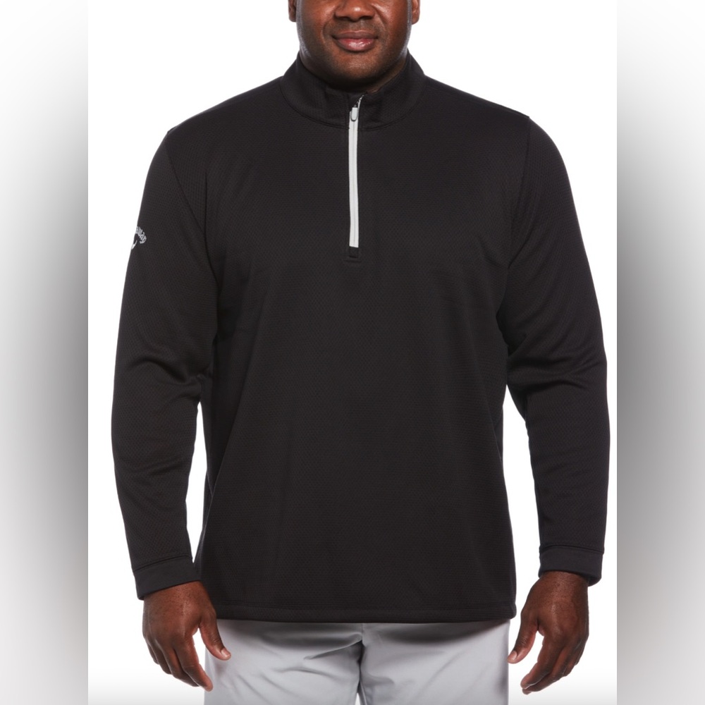 Callaway - Black Opti-Dri Quarter-Zip Pullover Golf Shirt - Size S